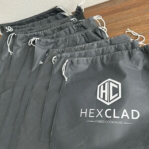 HexClad Drawstring Bags for Pots, Pans, & Lids - Set of 10 (sizes vary)